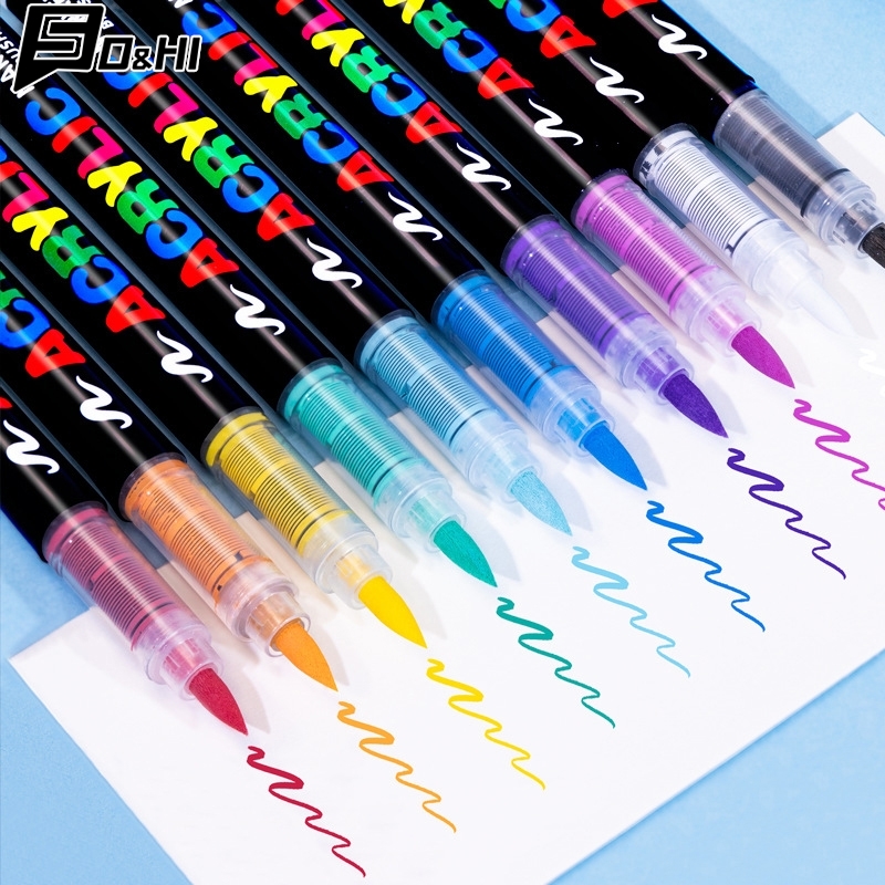 Copic Marker Sketch - 液体アクリルマーカーペン,ペイントブラシ,ペイント,石,セラミック,ガラス,木材,キャンバス,描画,落書き,着色,1個