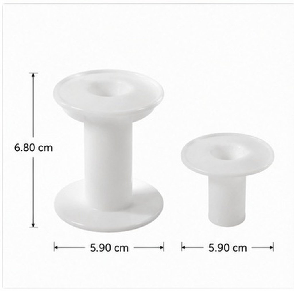 Embroidery Craft - 10個入り プラスチック製ボビン（白） 多用途 空のボビン 糸、リボン、ワイヤー、毛糸用。裁縫、刺繍、手芸プロジェクトに。