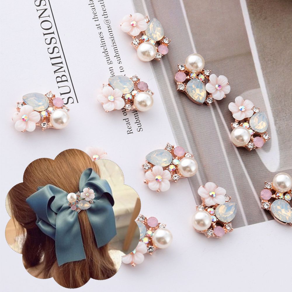 Sew On Rhinestone - 10個入りメッキ加工アパレル用フラットバック縫製アクセサリー、フラワーボタン、衣料用バックル、パールヘアピン、ラインストーンボタン