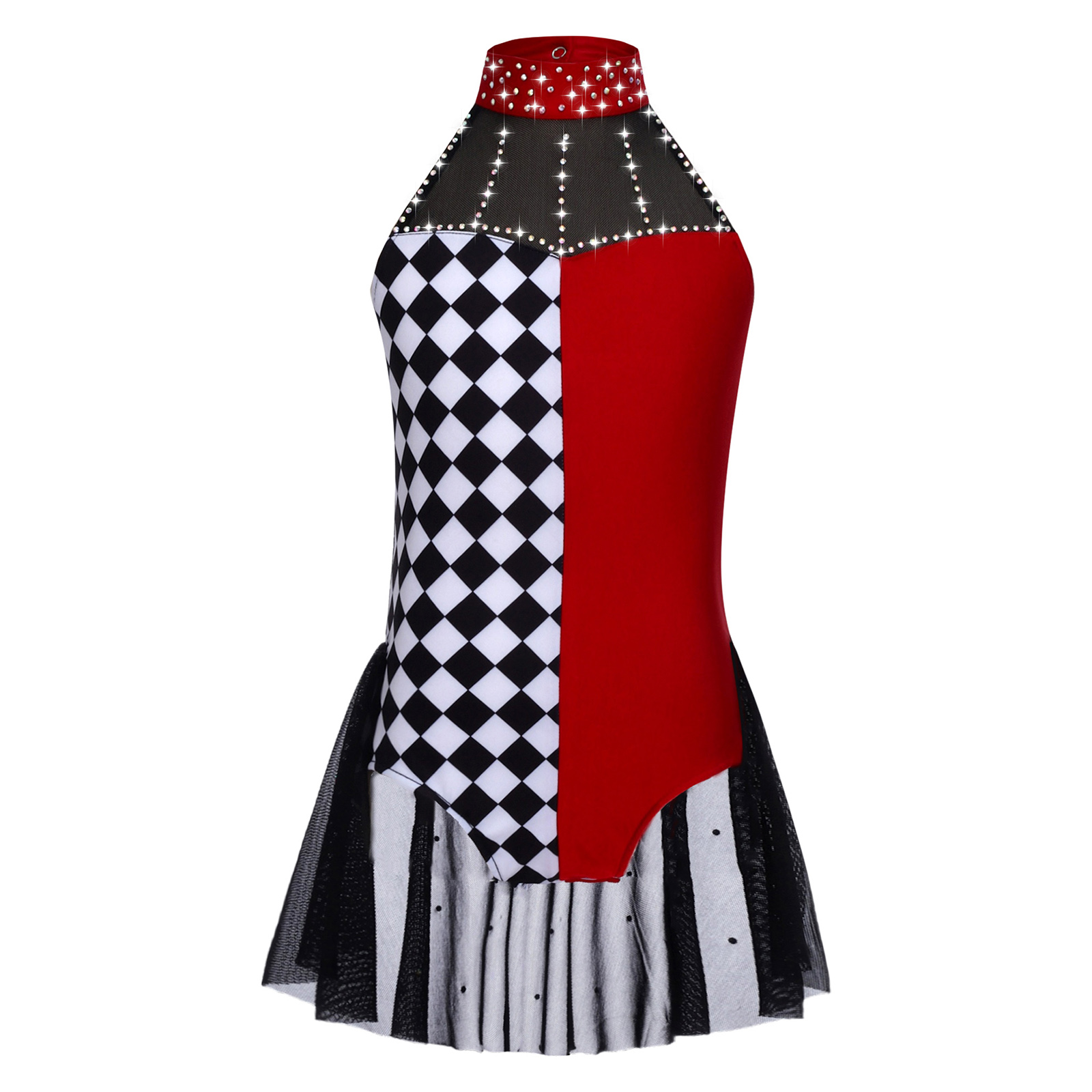 キッズガールズバレエダンスレオタードパーティー道化師コスチュ - Rhinestone Banding Trim のレビューと価格