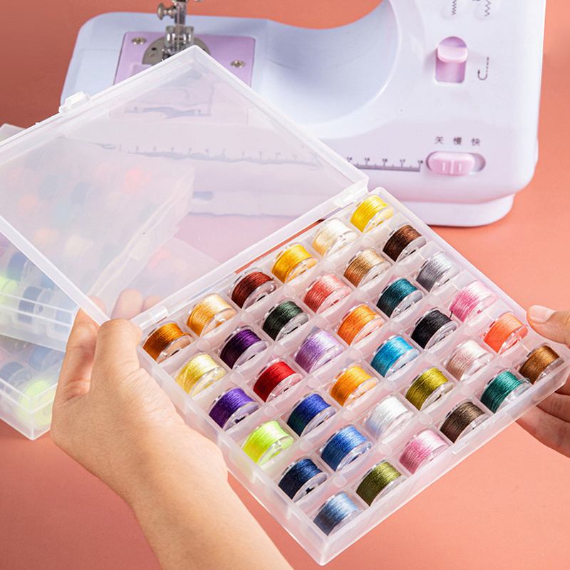 縫製ボビンボックスセット ミシンボビン 多色糸スプール マシ - Craft Embellishment Storage のレビューと価格