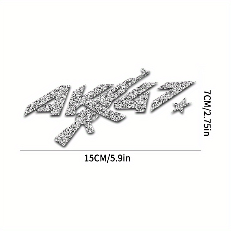 模造ダイヤモンドグリッターAK47バイクステッカー 防水耐久 - Glitter Vinyl Roll のレビューと価格