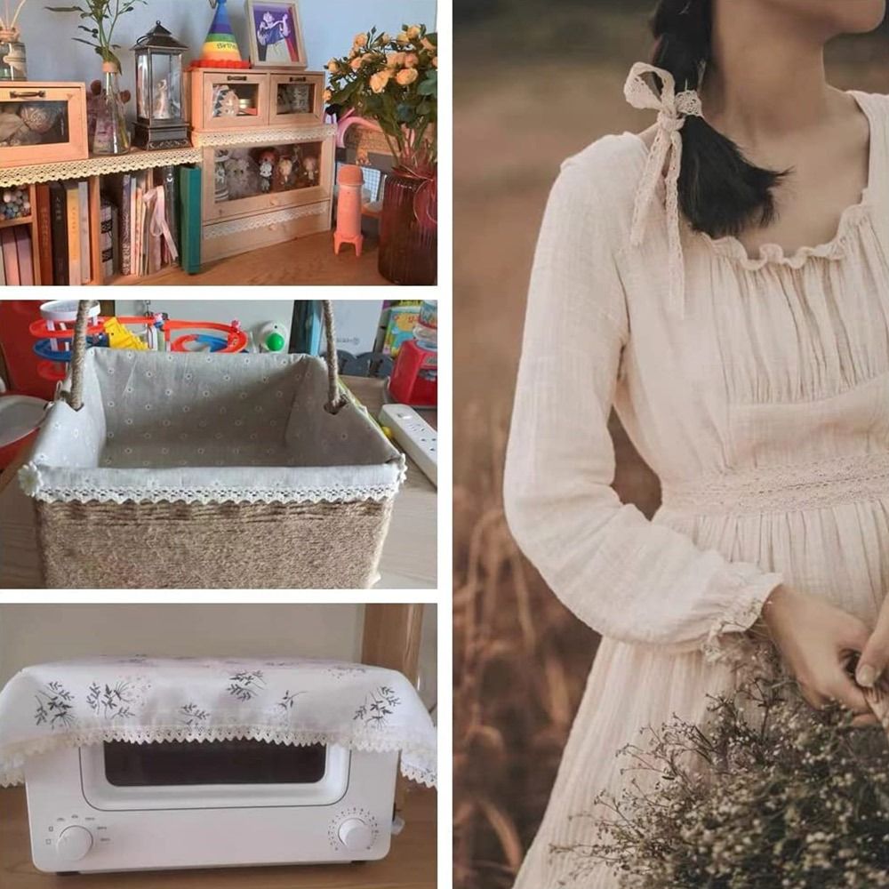 アパレル縫製用生地、コスチュームドレス、手作りウェディングパ - Lace Ribbon Trim のレビューと価格