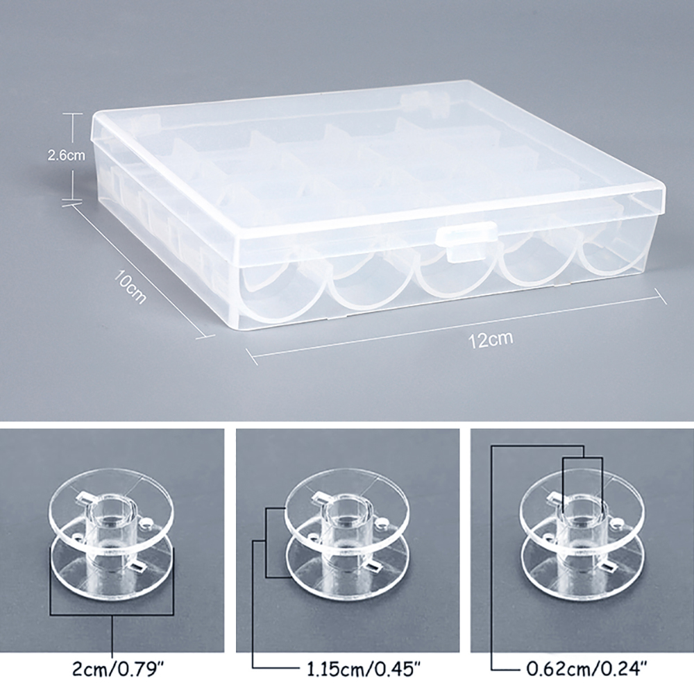 25 ピース/セットプラスチック糸ボビンミシンスプール収納ボ - Craft Embellishment Storage のレビューと価格
