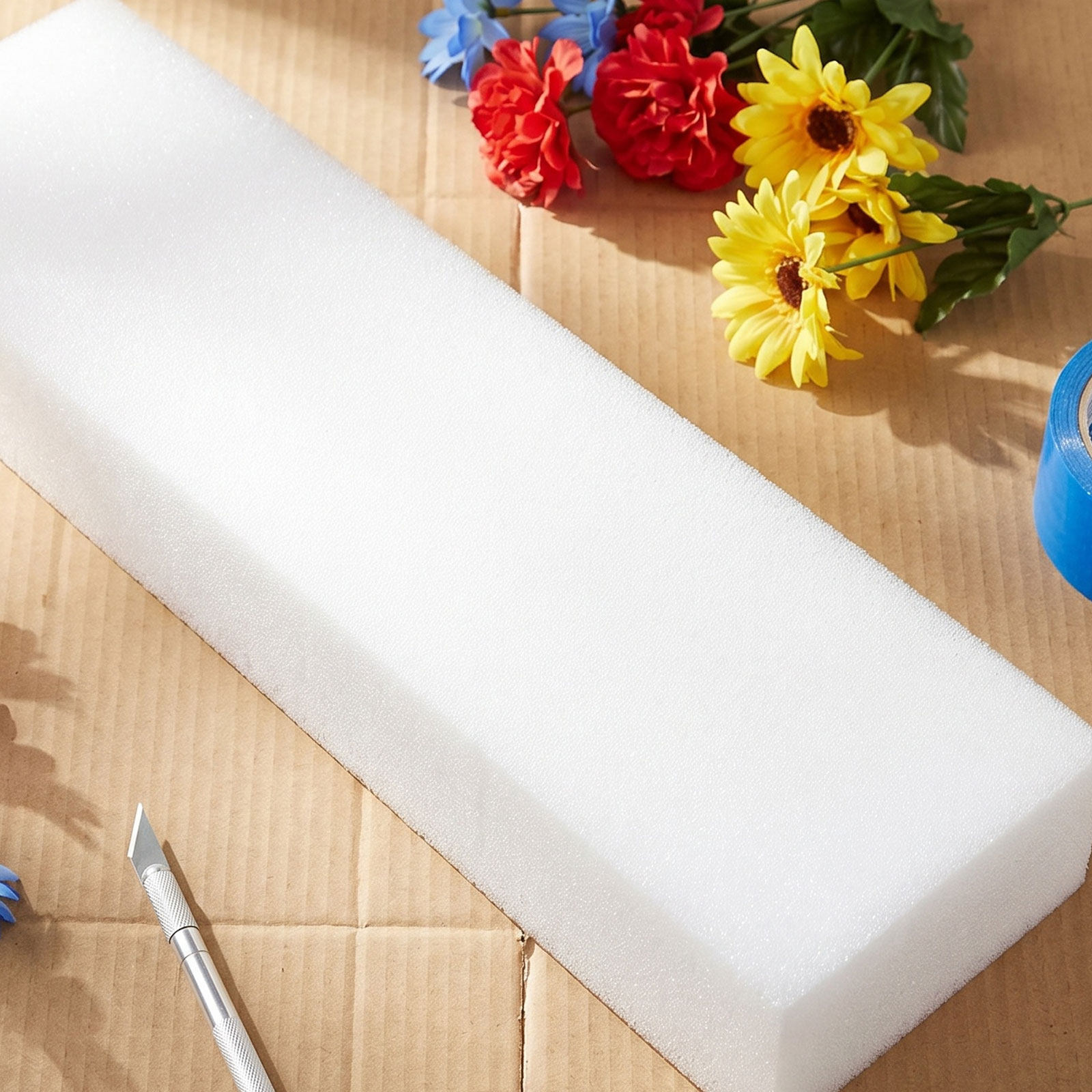 4 個の花用フォームブロック、工芸品用、細かい質感、簡単にカ - Embellishment Crafts のレビューと価格