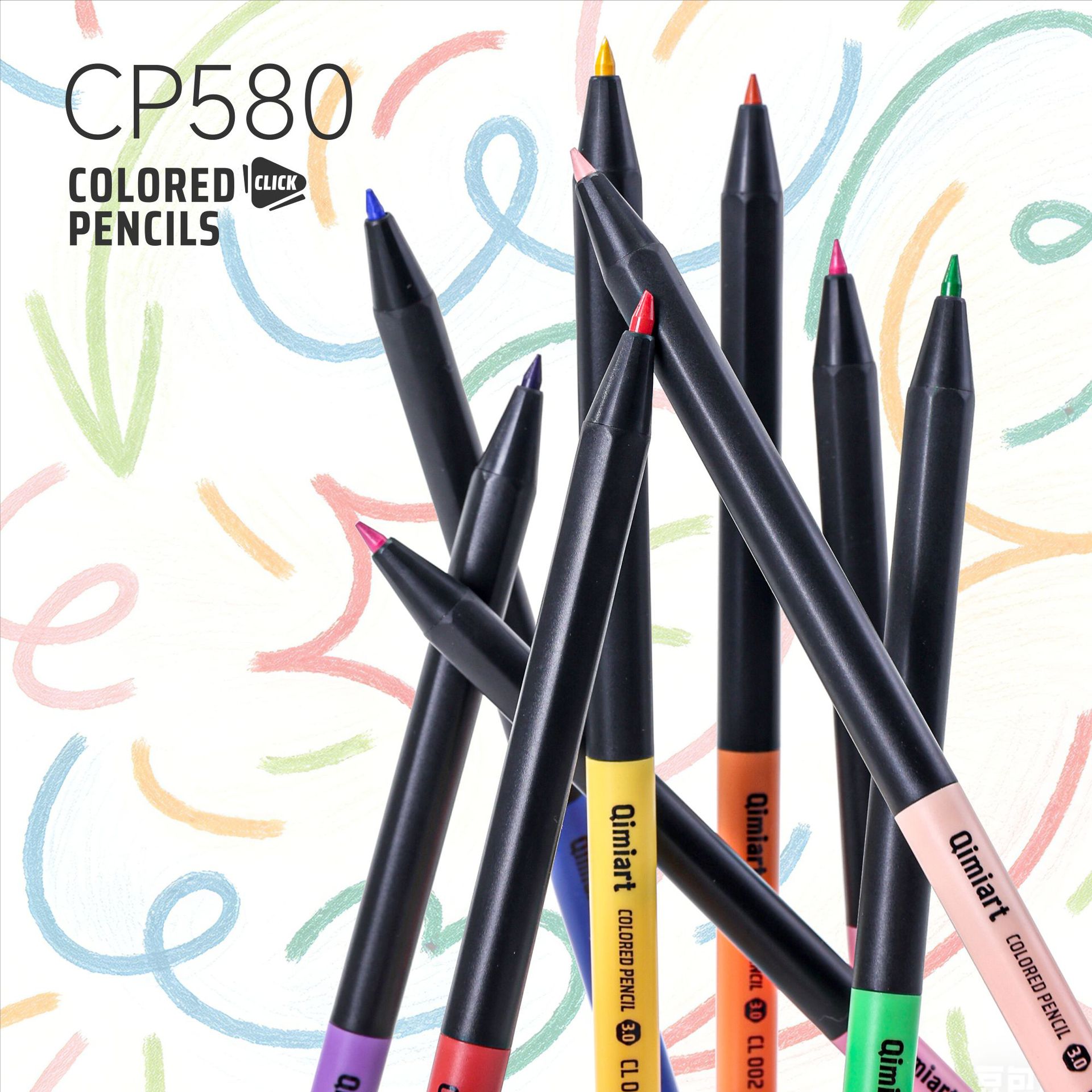 96色の繰り出し式色鉛筆セット Qimiart CP580  - Staedtler Pencil Lumocolor のレビューと価格