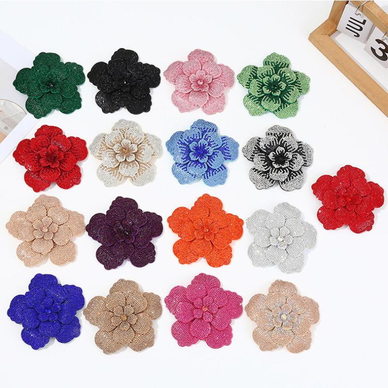 1個入り 3Dカメリア ラインストーンフラワーパッチ DIY - Craft Embellishments のレビューと価格