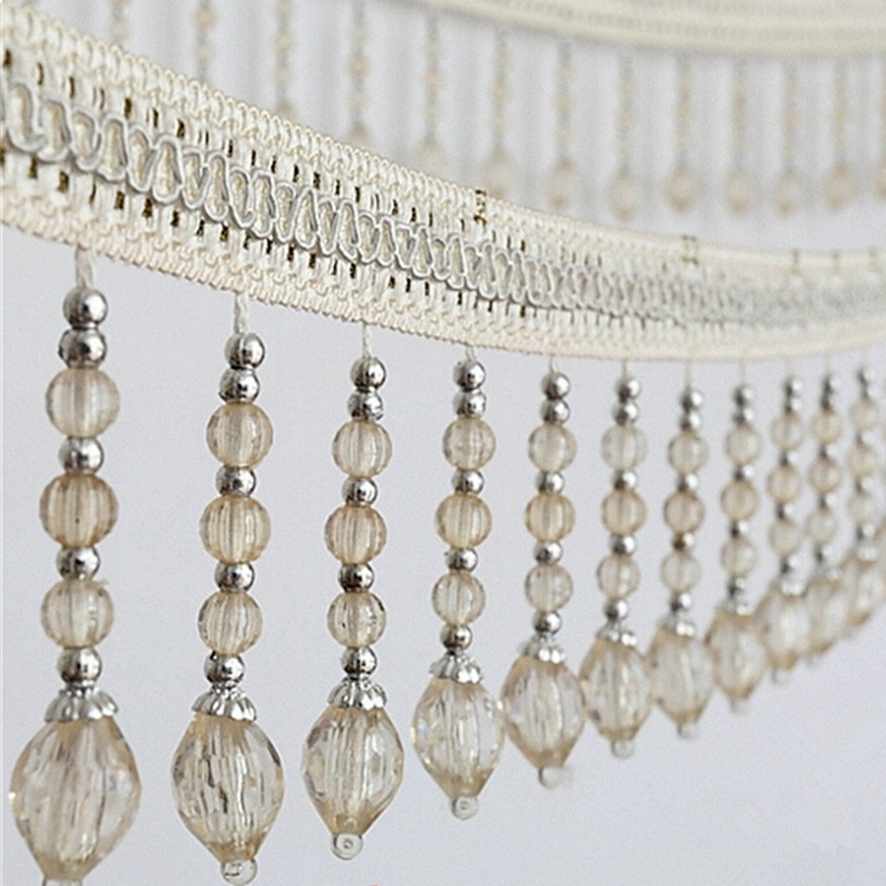 6ヤードの編み込みビーズ付きタッセルフリンジトリミング、アッ - Beaded Trim Fringe のレビューと価格