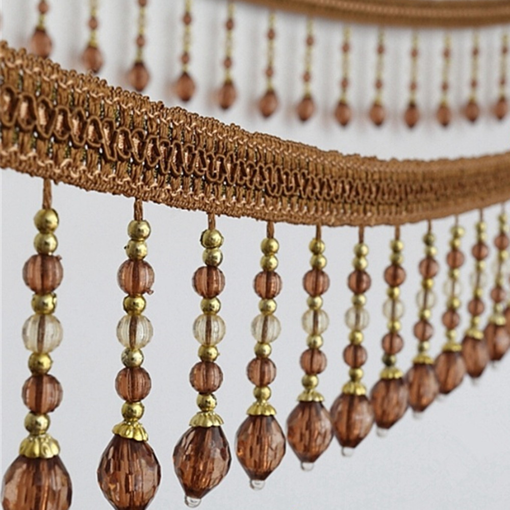 6ヤードの編み込みビーズ付きタッセルフリンジトリミング、アッ - Beaded Trim Fringe のレビューと価格