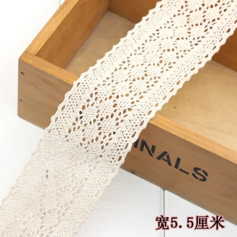 アイボリーホワイトコットンレーストリムリボン DIY 刺繍縫 - Lace Ribbon Trim のレビューと価格