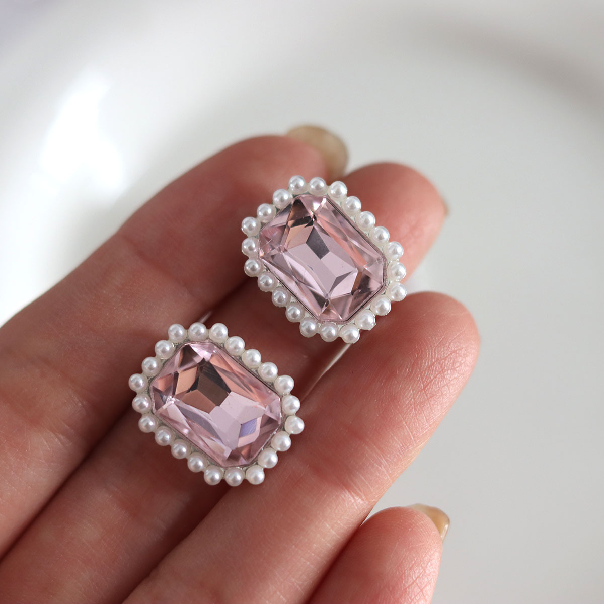 10個/袋 ミックスシェイプ ピンクガラスラインストーン - - Sew On Rhinestone のレビューと価格