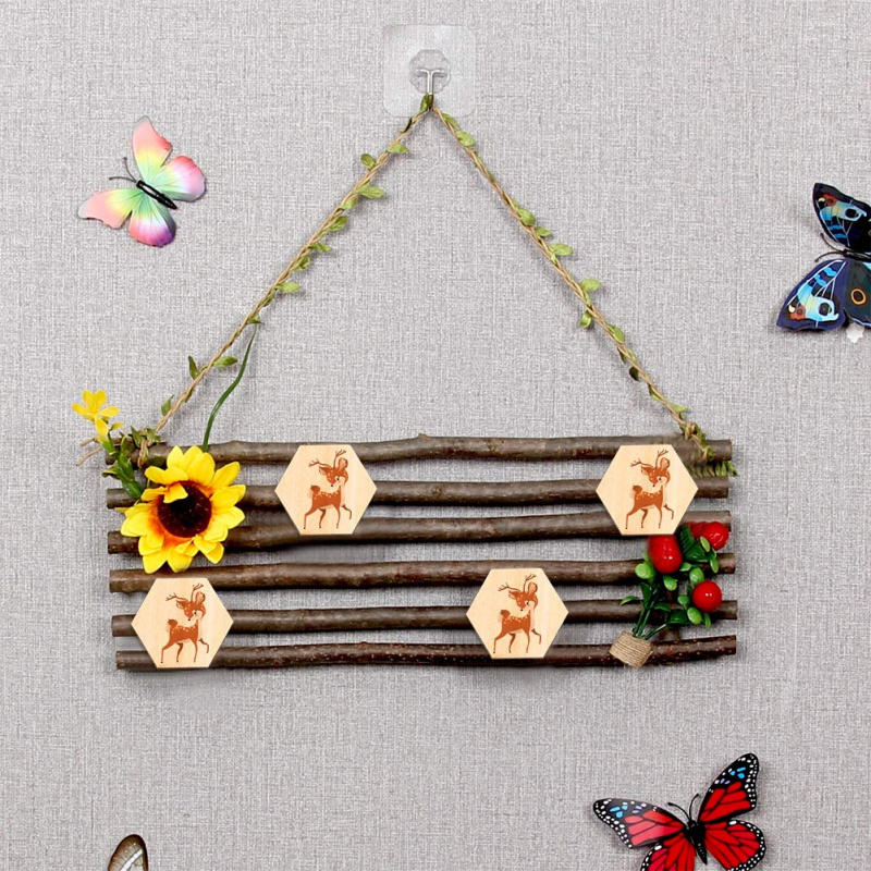 5cmの木製六角形ブランクスライス、未仕上げの木製ディスク、 - Christmas Craft Embellishment のレビューと価格