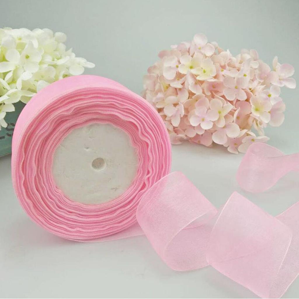 シアーオーガンザリボン 大きなサテンリボン スプールリボン  - Organza Ribbon Spool のレビューと価格
