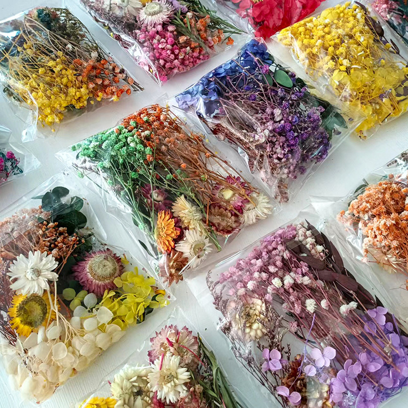 1パック多種多様なドライフラワーセットDIYクラフトホームウ - Craft Embellishments のレビューと価格