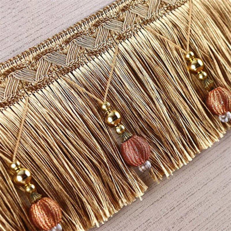 2/4/6 メートルカーテンタッセルビーズフリンジトリミング - Beaded Trim Fringe のレビューと価格