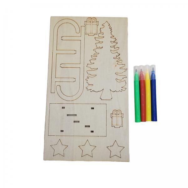 3x DIY 木製工芸品 クリスマスそり クリスマスツリー装 - Christmas Craft Embellishment のレビューと価格